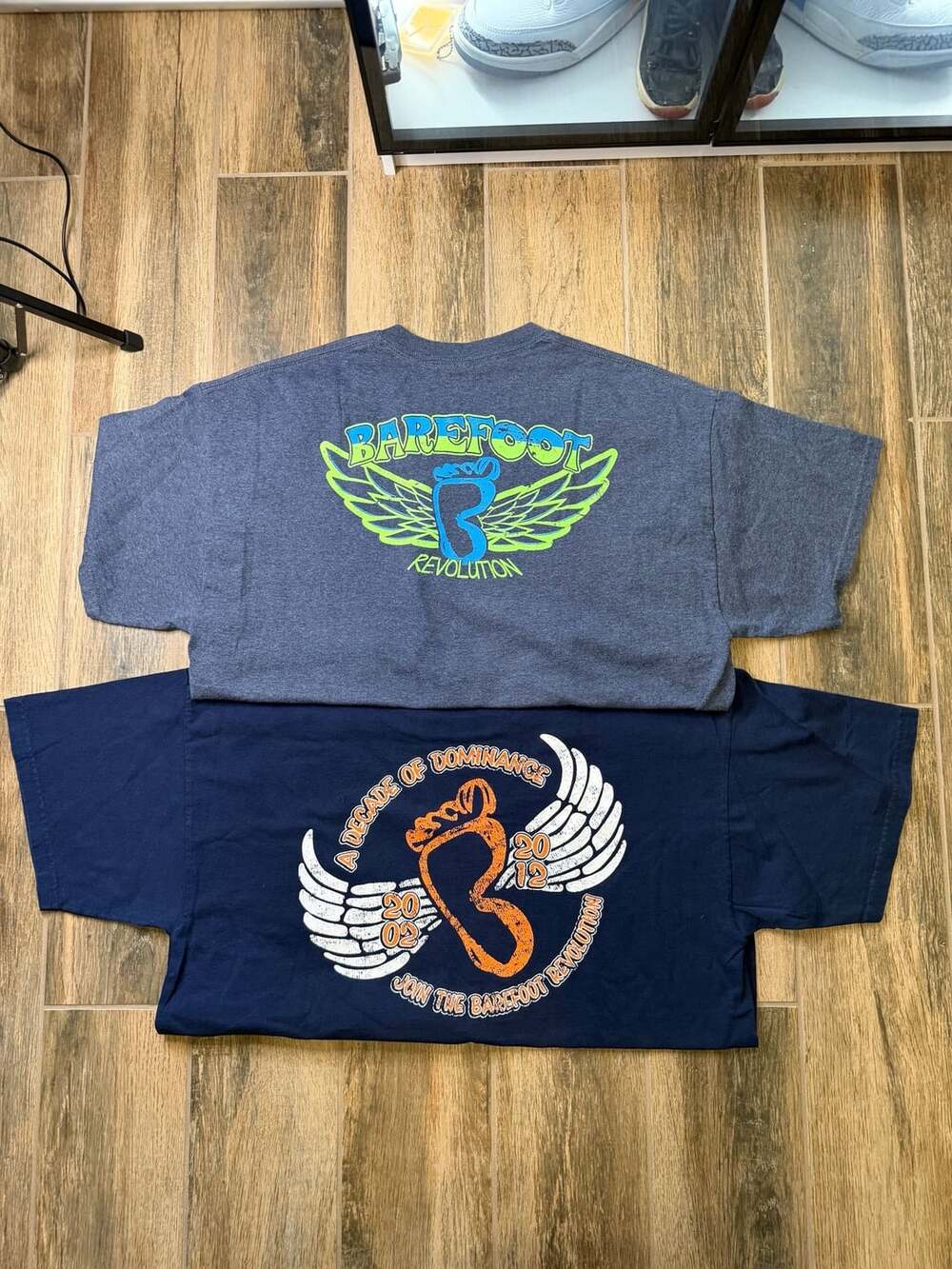 T Shirt Bundle Barefoot Revolution Running Shirt Size XL TWO SHIRTS INCLUDED